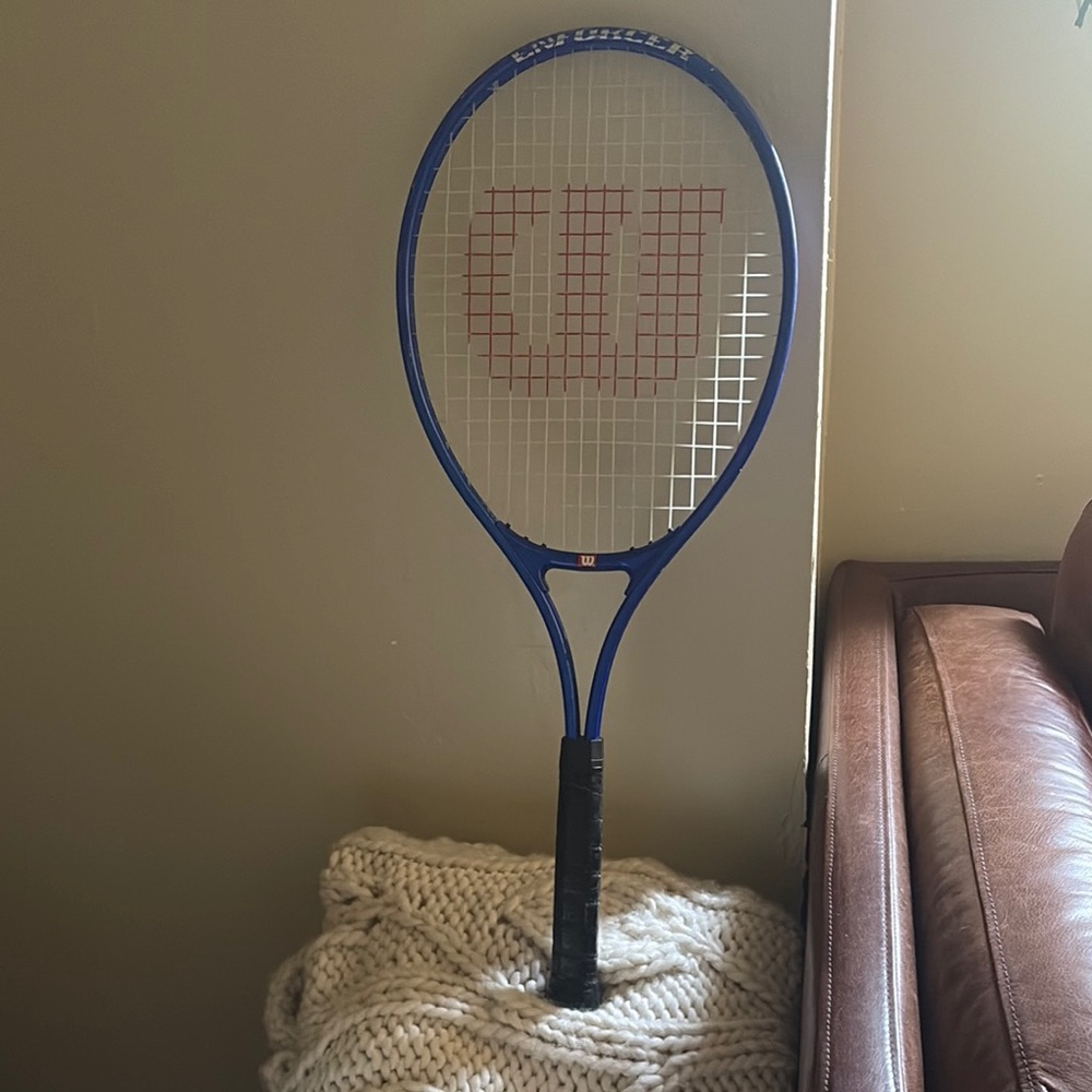 Wilson Blue Tennis Racket with Black Grip